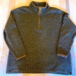 Mens Weatherproof charcoal fleece 1/2 zip pullover with contrast trim XXL